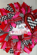 Valentine Wreaths, Valentines Day Wreaths, Heart Wreath, Harlequin Valentine Heart