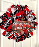 Buffalo Check Christmas Wreath: Cozy Winter Holiday Decor