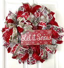 Let it Snow Winter Wreath, Farmhouse Christmas Wreath