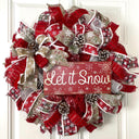 Let it Snow Winter Wreath, Farmhouse Christmas Wreath