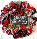 Buffalo Check Christmas Wreath: Cozy Winter Holiday Decor