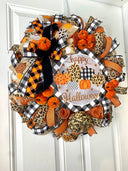 Whimsical Halloween Dog Wreath