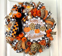 Whimsical Halloween Dog Wreath