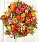 XL Fall Wreath, Pumpkin, Floral, Grapevine Wreath Front Door, Autumn Wreath