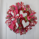 Valentine Wreaths, Valentines Day Wreaths, Peony Heart Wreath, Fuzzy & Furry Hearts
