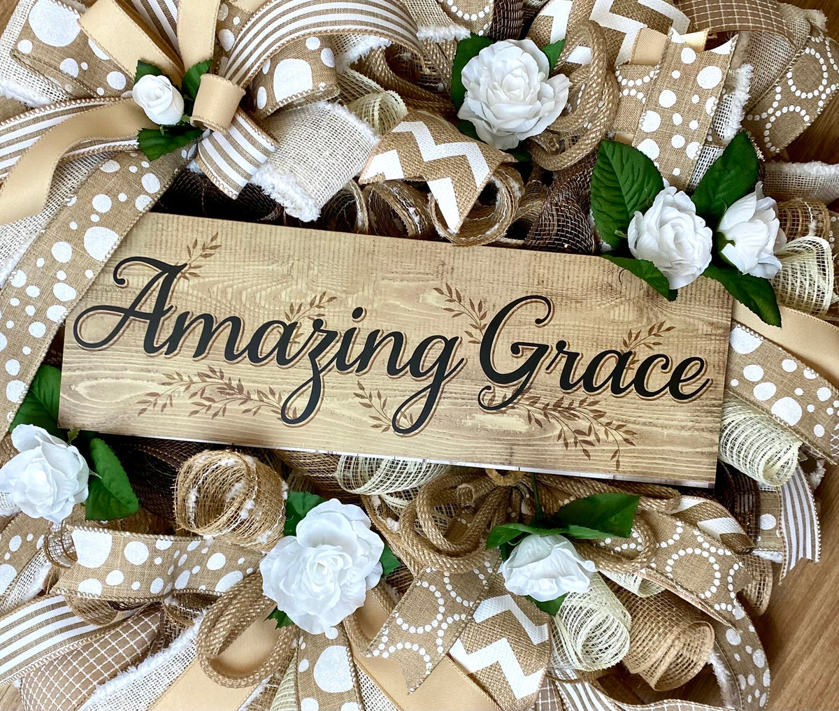 XL Summer Wreath, Farmhouse, Gift for Nurse, Dog Kisses, Farmhouse All Season Wreath, Spring Wreath, Summer Deco Mesh