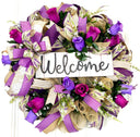 Purple Everyday Wreath, Farmhouse Wreath for Every Season, Spring Wreath, Summer Deco Mesh, color options available