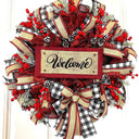 Farmhouse Buffalo Plaid Christmas Wreath