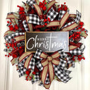 Farmhouse Buffalo Plaid Christmas Wreath