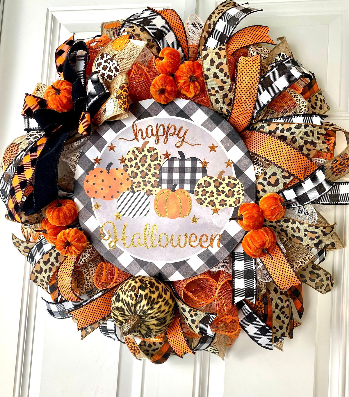 Whimsical Halloween Dog Wreath
