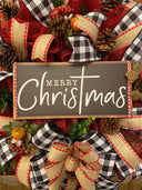 Buffalo Plaid Christmas Wreath: Apple Pinecone Williamsburg Style