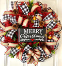 Buffalo Plaid Christmas Wreath: Apple Pinecone Williamsburg Style