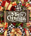 Buffalo Plaid Christmas Wreath: Farmhouse Winter Door Decor