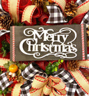 Buffalo Plaid Christmas Wreath: Apple Pinecone Williamsburg Style