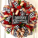 Buffalo Plaid Christmas Wreath: Farmhouse Winter Door Decor