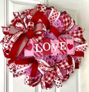 Elegant Valentine Wreath - Romantic Door Decor for Lovebirds