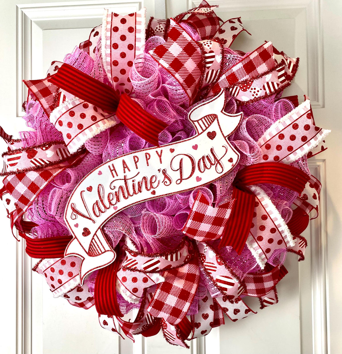 Elegant Valentine Wreath: Rose Decor, Romantic Gift