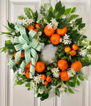Florida Citrus Wreath: Summer Orange Door Decor