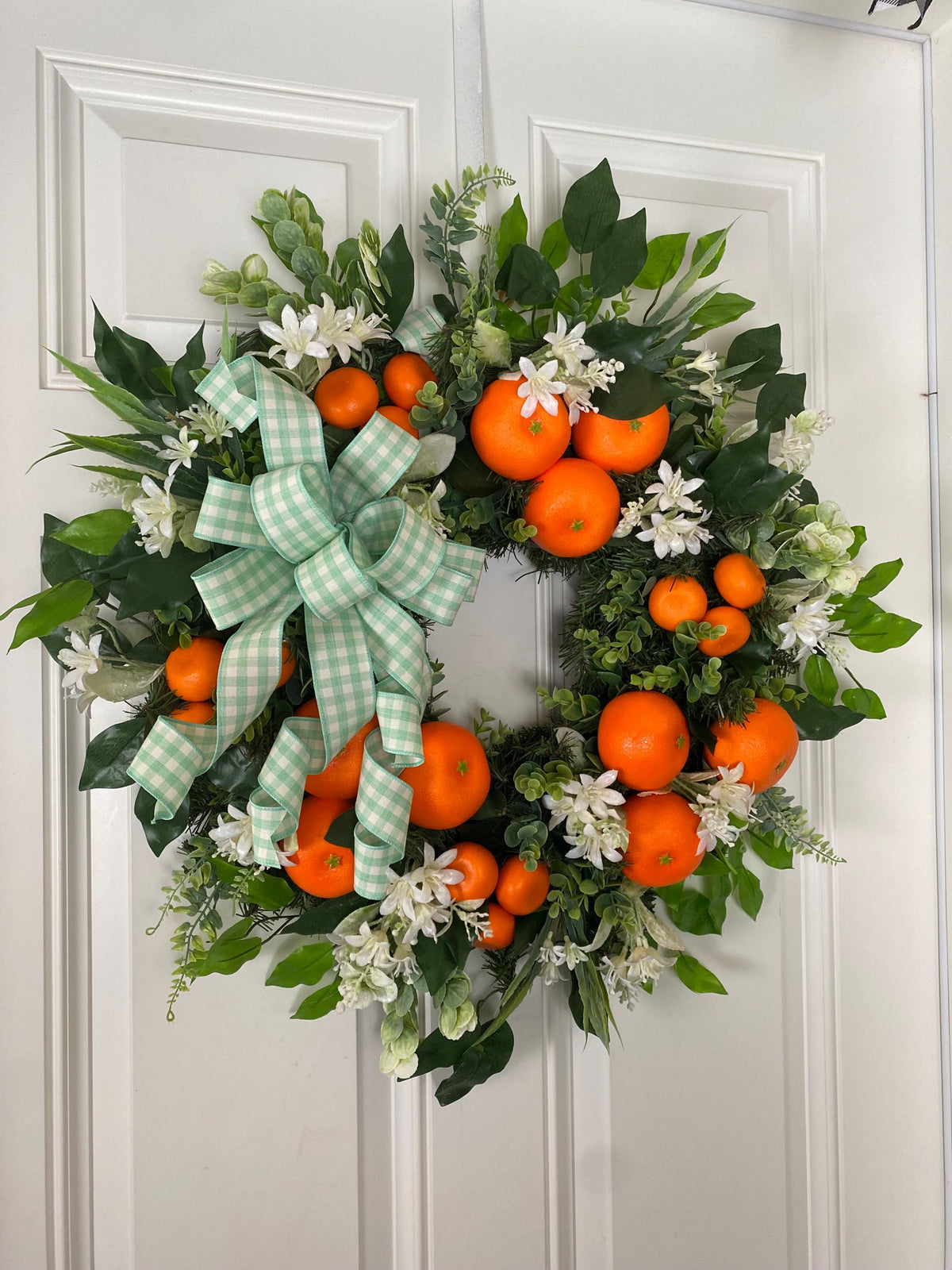 Florida Citrus Wreath: Summer Orange Door Decor