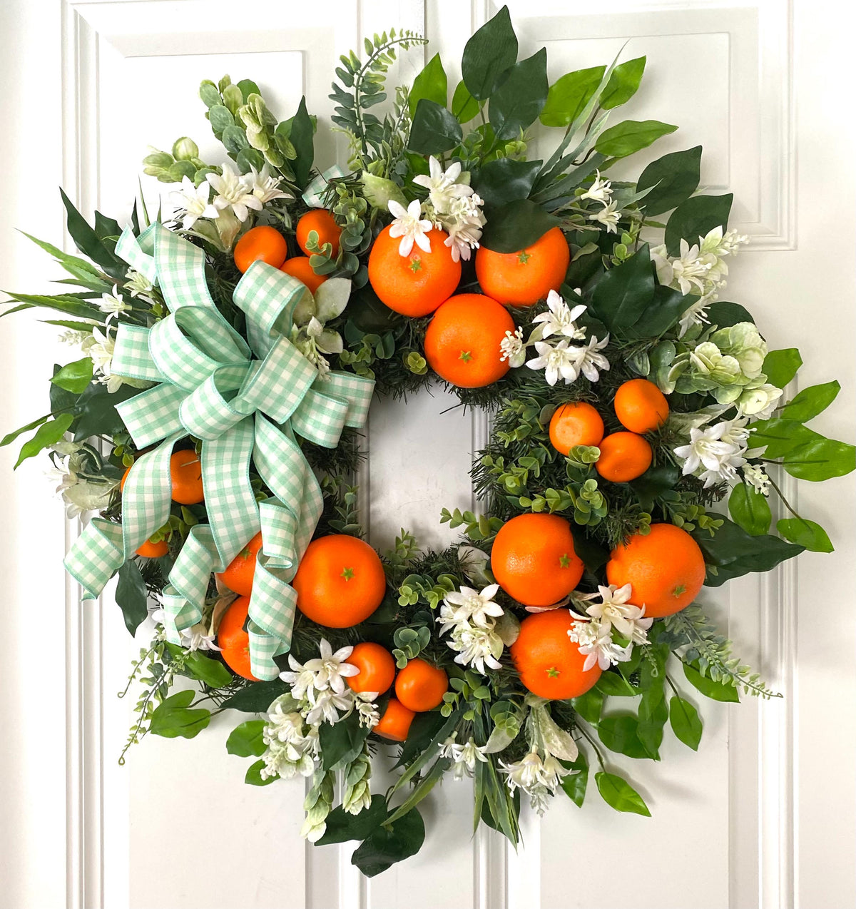 Florida Citrus Wreath: Summer Orange Door Decor