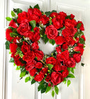 Valentine Day Wreath, Valentine Wreath, Heart Wreath, Pink & Red Wreath, Front Door Valentine Wreath, Double Doors