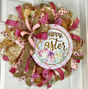 Valentine Heart Wreath, Pink and Gold Cupcake Ornament Wreath, Candy Land theme, Christmas