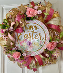 Elegant Easter Wreath, Spring Floral Decor for front door