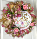 Elegant Easter Wreath, Spring Floral Decor for front door