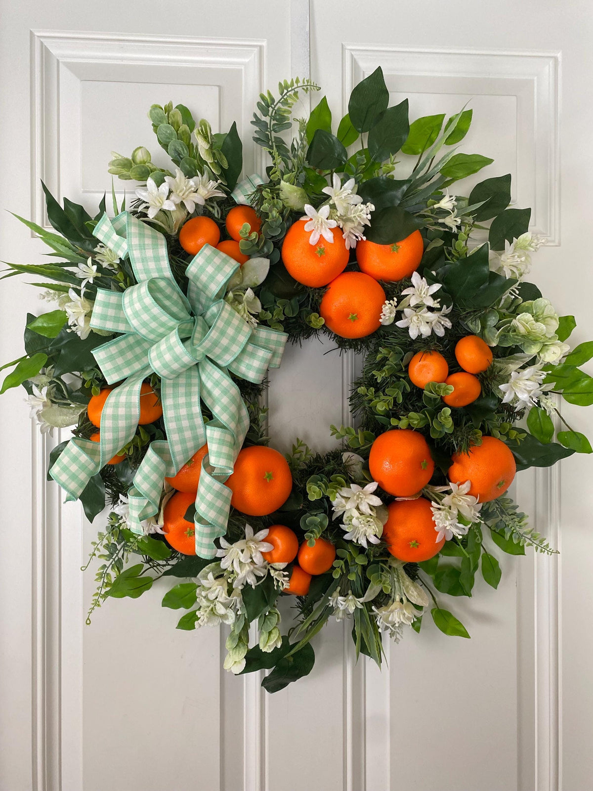 Florida Citrus Wreath: Summer Orange Door Decor