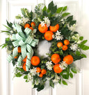 Florida Citrus Wreath: Summer Orange Door Decor