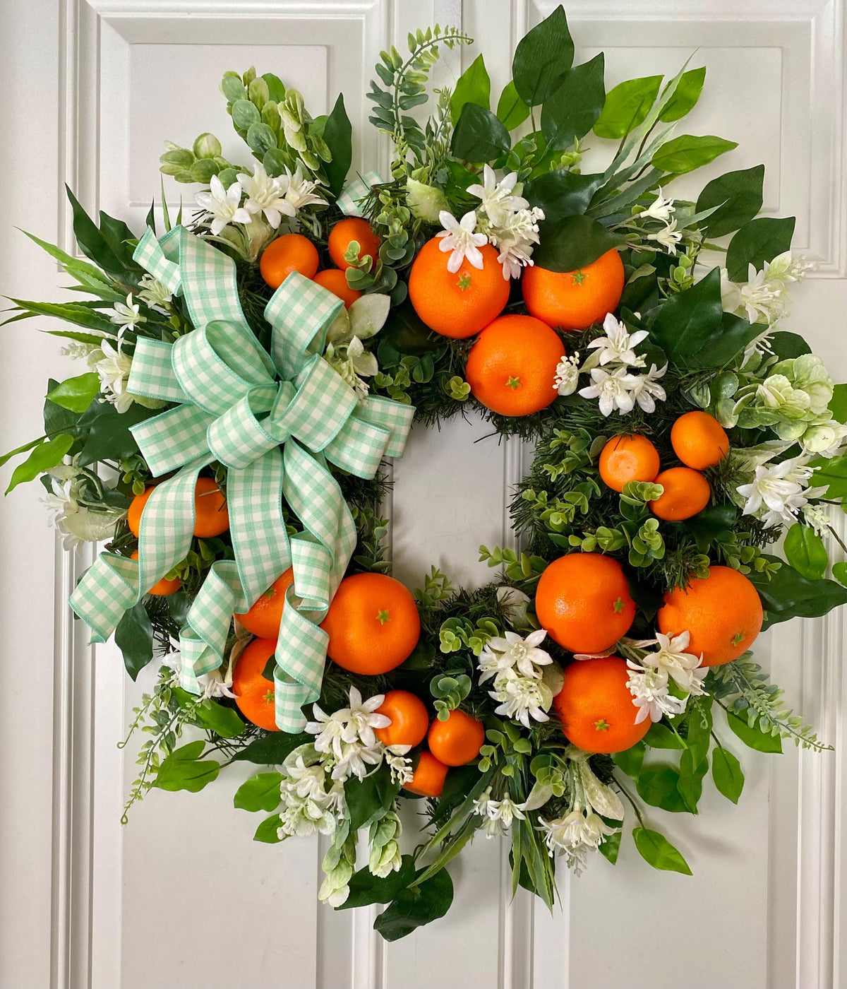 Florida Citrus Wreath: Summer Orange Door Decor
