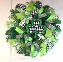 Harlequin Shamrock Wreath for St Patrick’s Day