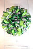 Harlequin Shamrock Wreath for St Patrick’s Day