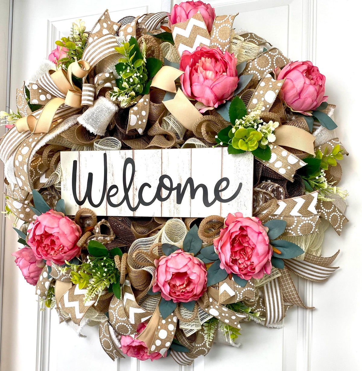 Everyday Wreath / Peony Farmhouse Wreath