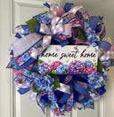 Hydrangea Farmhouse Wreath: Spring Summer Deco Mesh, Color Options