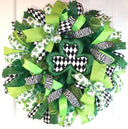 Harlequin Shamrock Wreath for St Patrick’s Day