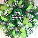 Harlequin Shamrock Wreath for St Patrick’s Day