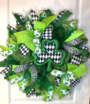 Harlequin Shamrock Wreath for St Patrick’s Day