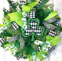 Harlequin Shamrock Wreath for St Patrick’s Day