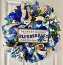 Everyday Wreath, Blueberry Farmhouse, Summer Spring, Farmhouse Wreath, Spring Wreath, Summer Deco Mesh, color options available