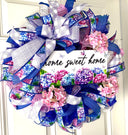 Hydrangea Farmhouse Wreath: Spring Summer Deco Mesh, Color Options