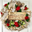 Everyday Wreath Front Door, Rose Wreath, Farmhouse Wreath for Every Season, Spring Wreath, Summer Deco Mesh, color options available