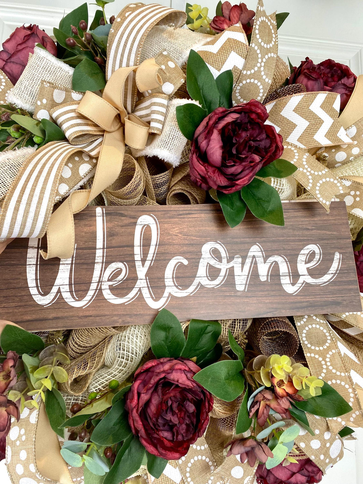 Everyday Wreath Front Door, Peony Wreath, Farmhouse Wreath for Every Season, Spring Wreath, Summer Deco Mesh, sign options available