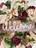 Everyday Wreath Front Door, Peony Wreath, Farmhouse Wreath for Every Season, Spring Wreath, Summer Deco Mesh, sign options available