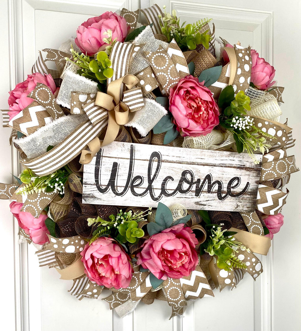 Everyday Wreath / Peony Farmhouse Wreath