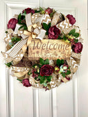 Everyday Wreath Front Door, Peony Wreath, Farmhouse Wreath for Every Season, Spring Wreath, Summer Deco Mesh, sign options available