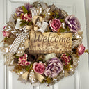 Everyday Wreath Front Door, Rose Hydrangea Wreath, Farmhouse Wreath for Every Season, Spring Wreath, Summer Deco Mesh