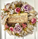 Everyday Wreath Front Door, Rose Hydrangea Wreath, Farmhouse Wreath for Every Season, Spring Wreath, Summer Deco Mesh