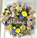 Everyday Wreath Front Door, Peony Wreath, Farmhouse Wreath for Every Season, Spring Wreath, Summer Deco Mesh, color options available