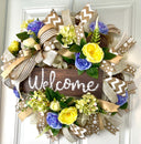Everyday Wreath Front Door, Peony Wreath, Farmhouse Wreath for Every Season, Spring Wreath, Summer Deco Mesh, color options available